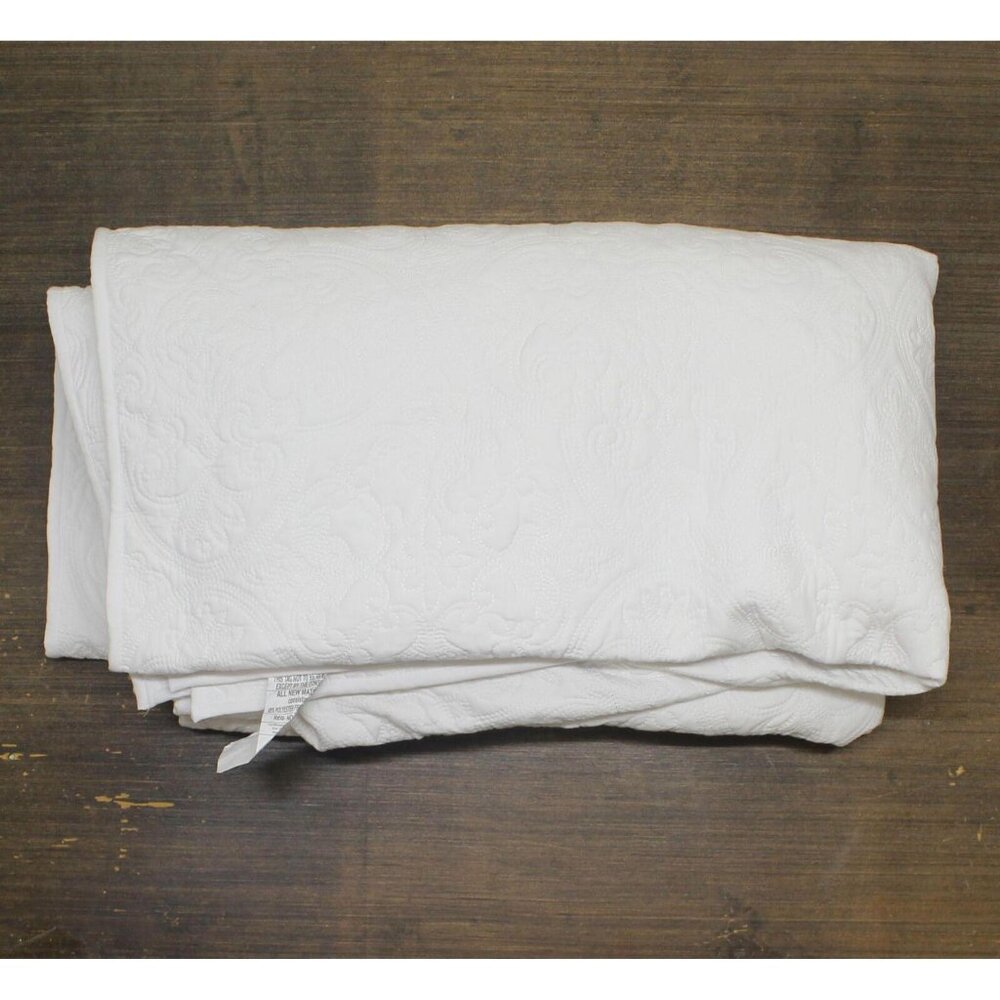 Home Expressions Microfiber Quilted Harper Bedspread White Queen (102" x 118")